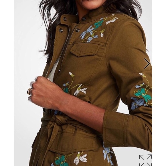 Ann Taylor Floral Embroidered Anorak Jacket S NWOT - Picture 7 of 7